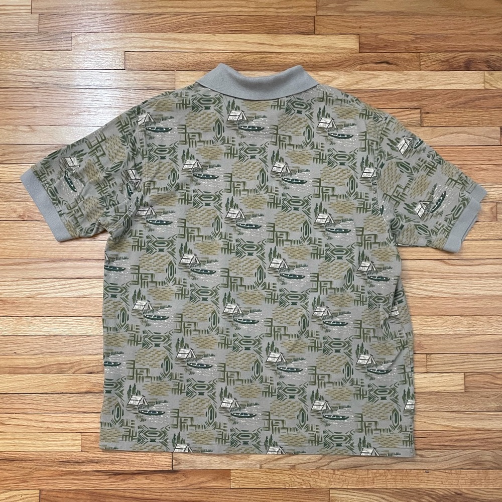 WOOLRICH Cotton Camping Theme Polo Shirt - Picture 9 of 12